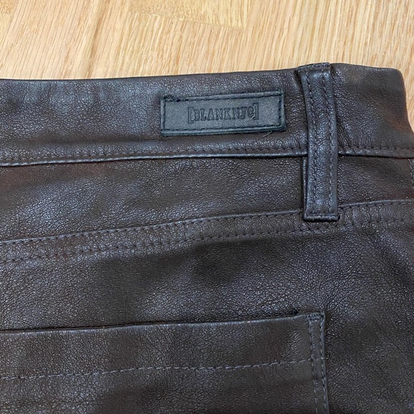 BlankNYC brown faux leather low rise pants size 27 - Picture 2 of 11